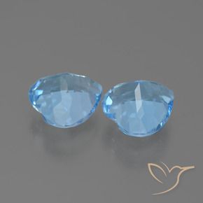 Topaz Gemstones in 9 x 9 mm (calibrated) Size for Sale, Topaz Stones in Sky Blue Color