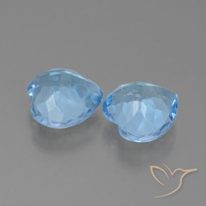 Topaz Gemstones in 9 x 9 mm (calibrated) Size for Sale, Topaz Stones in Sky Blue Color