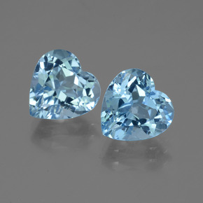 Небесно Голубой Топаз Камень - 3.2ct Фасетная огранка формы Сердце (ID: 442912)