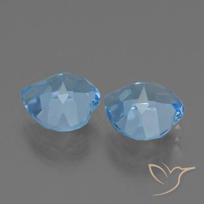 Topaz Gemstones in 9 x 9 mm (calibrated) Size for Sale, Topaz Stones in Swiss Blue Color