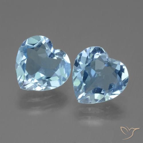 5.61ctw Natural Swiss Blue Topaz, Heart, VVS