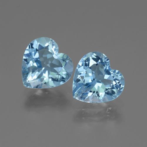 Sky Blue Topaz Gem - 2.7ct Heart Facet (ID: 442916)