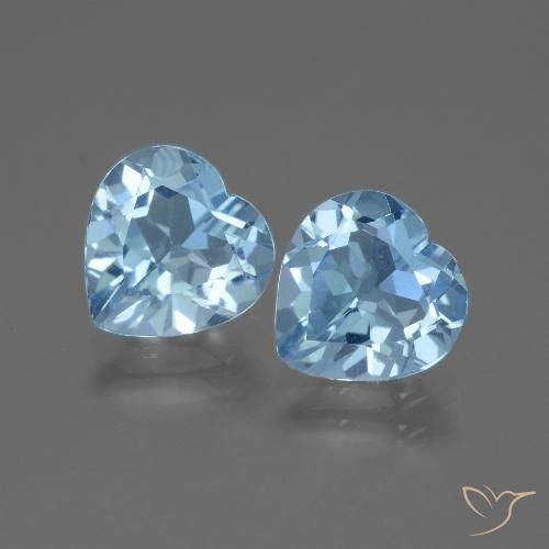 5.52ctw Natural Sky Blue Topaz, Heart, VVS
