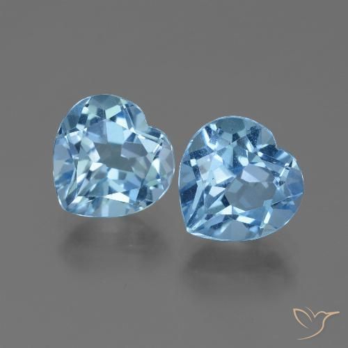 6.27ctw Natural Swiss Blue Topaz, Heart, VVS