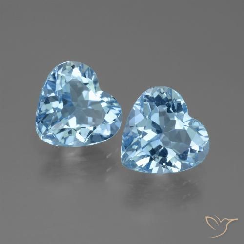 5.44ctw Natural Swiss Blue Topaz, Heart, VVS