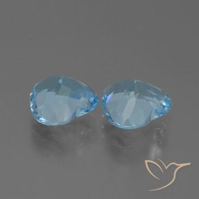Topaz Gemstones in 9 x 9 mm (calibrated) Size for Sale, Topaz Stones in Swiss Blue Color