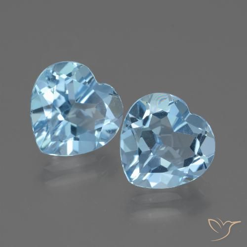 5.63ctw Natural Sky Blue Topaz, Heart, VVS