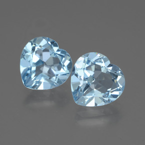 Maya Blue Topas Edelstein - 2.9ct Herz facettiert (ID: 442963)