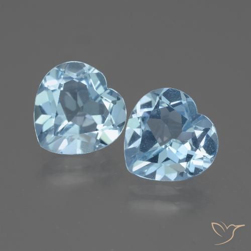 5.69ctw Natural Swiss Blue Topaz, Heart, VVS