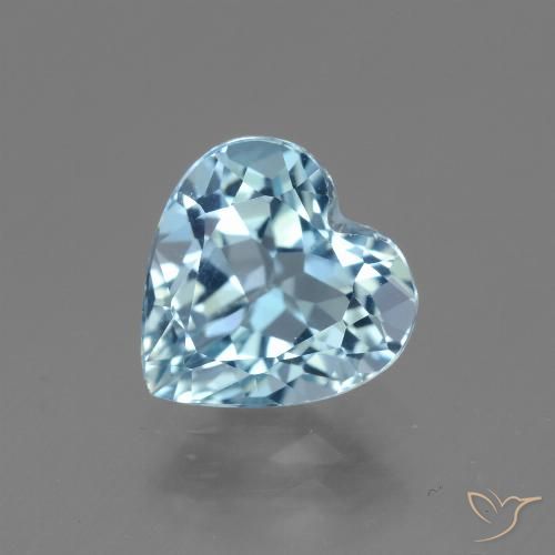 2.83ct Natural Sky Blue Topaz, Heart, VVS