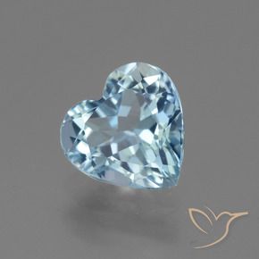 2.83 ct Blue Topaz Stone, Natural Topaz in Heart Facet Shape for Sale