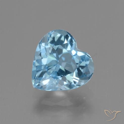3.22ct Natural Swiss Blue Topaz, Heart, VVS