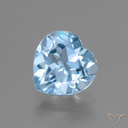 2.90ct Natural Sky Blue Topaz, Heart, VVS