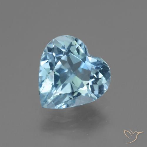 2.91ct Natural Sky Blue Topaz, Heart, VVS
