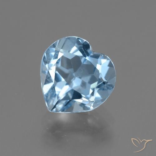 3.03ct Natural Sky Blue Topaz, Heart, VVS