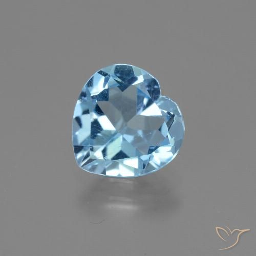 2.84ct Natural Sky Blue Topaz, Heart, VS