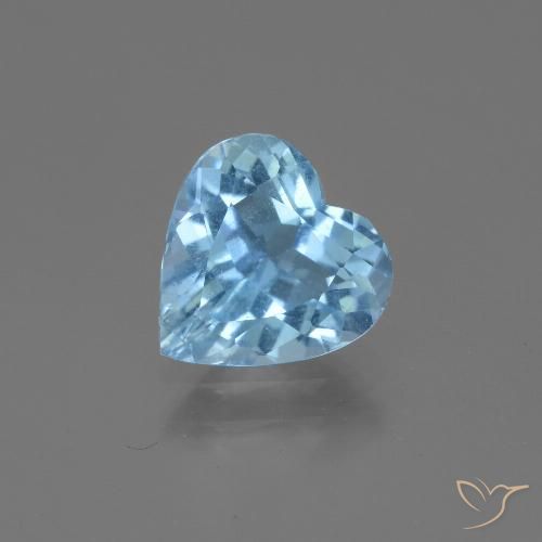 2.63ct Natural Sky Blue Topaz, Heart, VS, Photo A