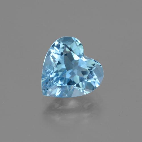 Sky Blue Topaz Gem - 2.8ct Heart Facet (ID: 443047)