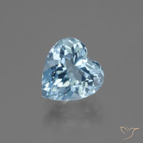 3.18ct Natural Sky Blue Topaz, Heart, VVS