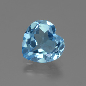 Swiss Blue Topaz Gem - 2.6ct Heart Facet (ID: 443095)