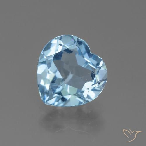 2.72ct Natural Sky Blue Topaz, Heart, VVS