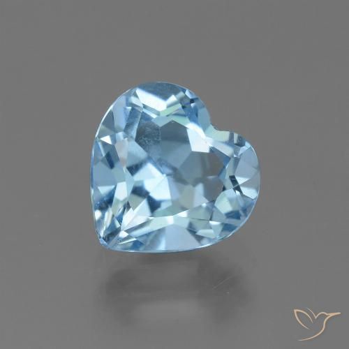 3.08ct Natural Sky Blue Topaz, Heart, VVS