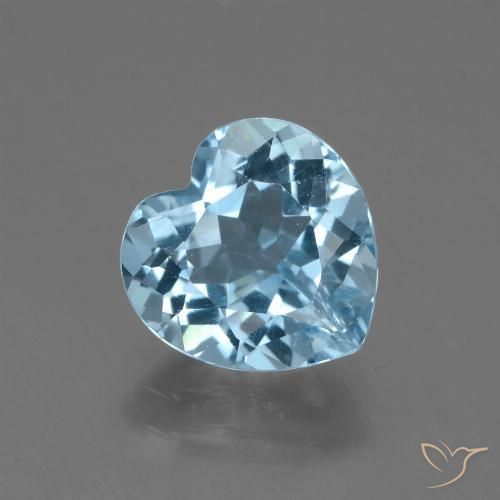 3.11ct Natural Swiss Blue Topaz, Heart, VVS