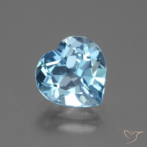 2.71ct Natural Sky Blue Topaz, Heart, VVS