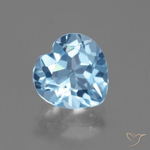 3.01ct Natural Sky Blue Topaz, Heart, VVS