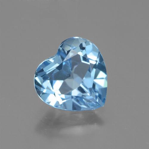 Swiss Blue Topaz Gem - 2.7ct Heart Facet (ID: 443150)