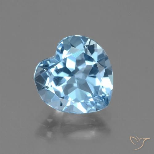 2.94ct Natural Sky Blue Topaz, Heart, VVS