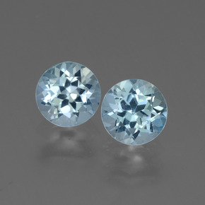 Baby Blue Топаз Камень - 1ct Круглая Фасетная Огранка (ID: 444131)