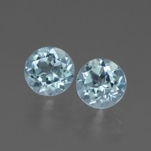 Bleu ciel Topaze gemme - 1.2ct Facette ronde (ID: 444132)