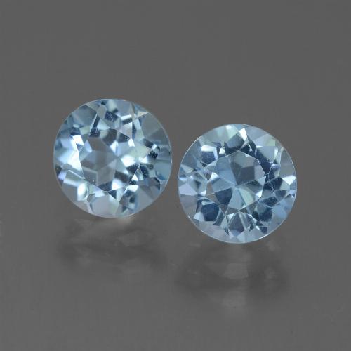 Maya Blue Topaz Gem - 1.1ct Round Facet (ID: 444209)