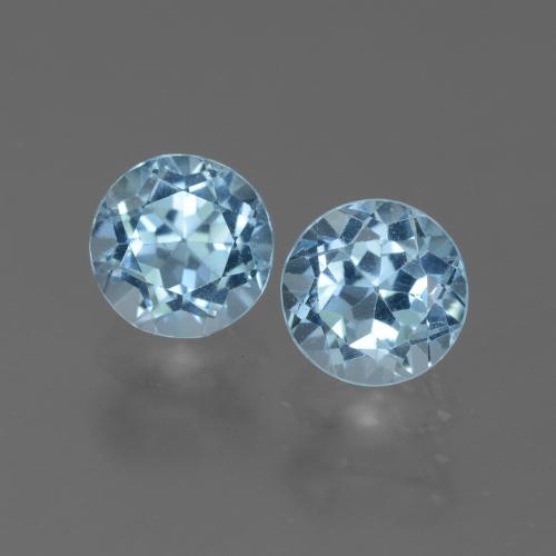 Sky Blue Topaz Gem - 1.1ct Round Facet (ID: 444210)