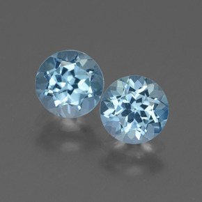Maya Blue Topas Edelstein - 1ct Rund Facettenschliff (ID: 444283)