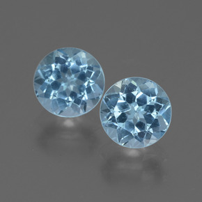 hellblau Topas Edelstein - 1.1ct Rund Facettenschliff (ID: 444284)