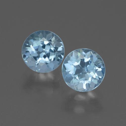 Azul maya Topacio Gema - 1ct Faceta Redonda (ID: 444285)