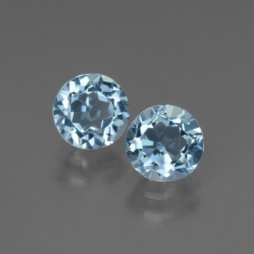 Sky Blue Topaz Gem - 1ct Round Facet (ID: 444339)