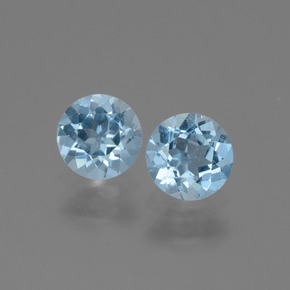 hellblau Topas Edelstein - 1ct Rund Facettenschliff (ID: 444408)