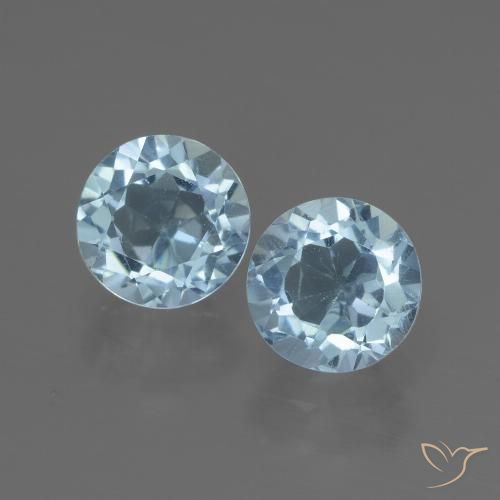 Sky Blue Topaz Gem - 1.2ct Round Facet (ID: 444627)