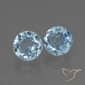 2.31 ctw Blue Topaz Stones, Natural Topaz in Round Facet Shape for Sale