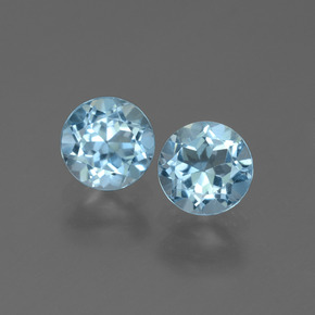 Baby Blue Topaz Gem - 1.1ct Round Facet (ID: 444737)