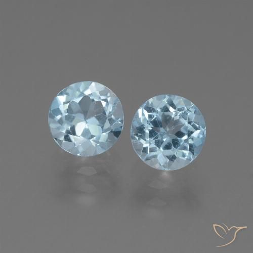 Sky Blue Topaz Gem - 1.1ct Round Facet (ID: 444748)