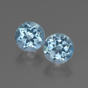Azul Cielo Topacio Gema - 1.1ct Faceta Redonda (ID: 444782)