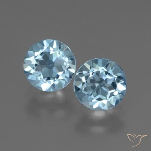 Sky Blue Topaz Gem - 1.1ct Round Facet (ID: 444852)