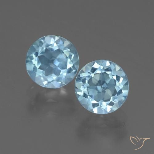 Sky Blue Topaz Gem - 1.1ct Round Facet (ID: 444854)