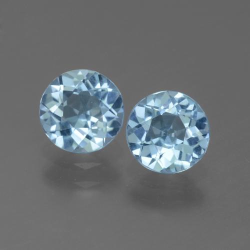 Swiss Blue Topaz Gem - 1ct Round Facet (ID: 444893)