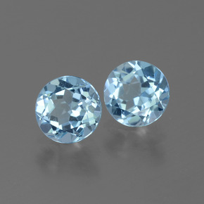 1.97 ctw Blue Topaz Stones, Natural Topaz in Round Facet Shape for Sale