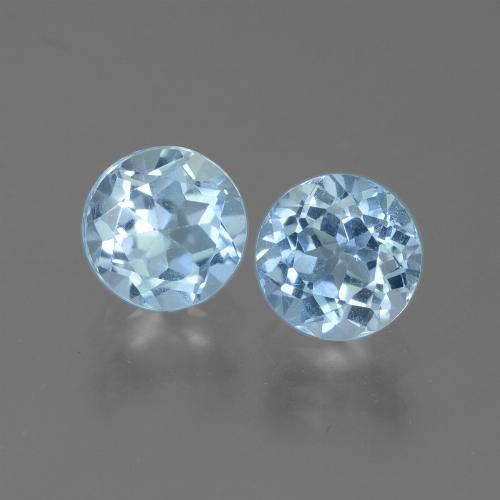 Sky Blue Topaz Gem - 1.1ct Round Facet (ID: 444943)